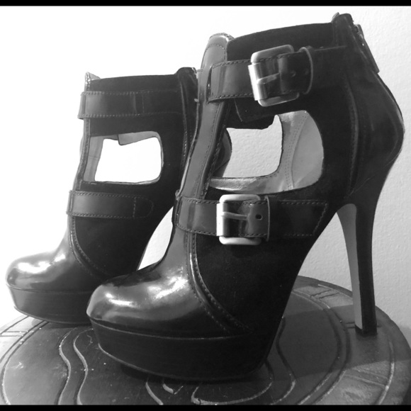 MICHAEL KORS platform ankle strap booties